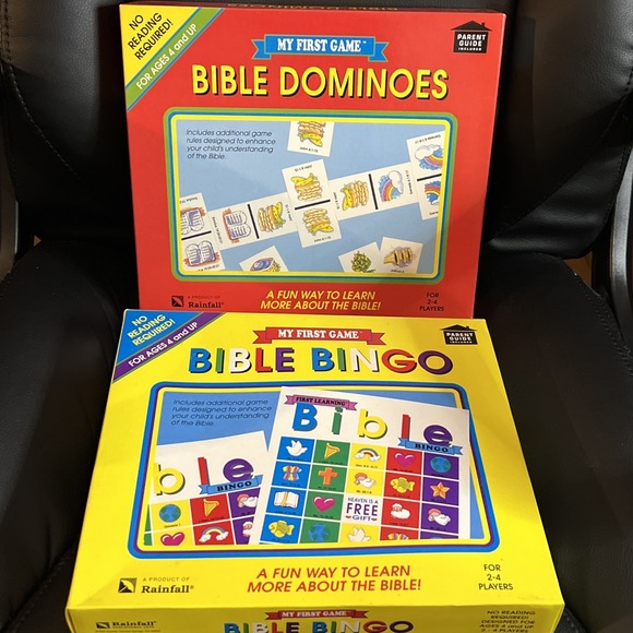 Bible Dominoes‎ & Bible Bingo - My First Game - Rainfall Games - 1993 - Picture 1 of 5